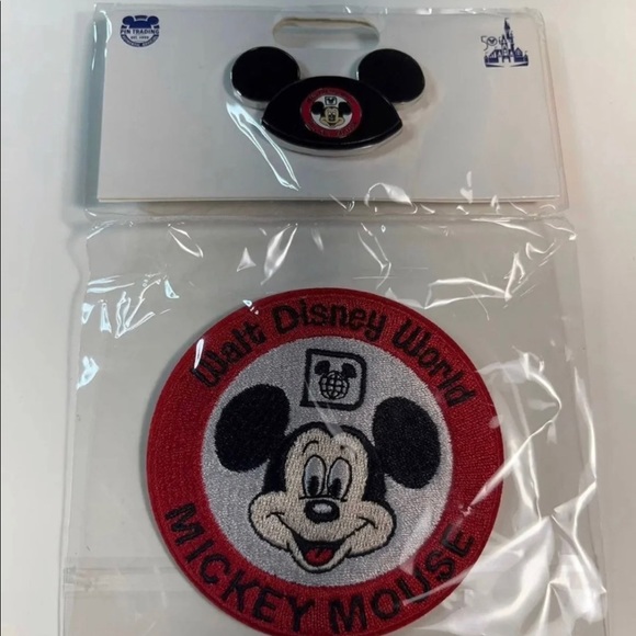 Walt Disney World Retro 50th Pin and Mickey Patch Set - Picture 3 of 6